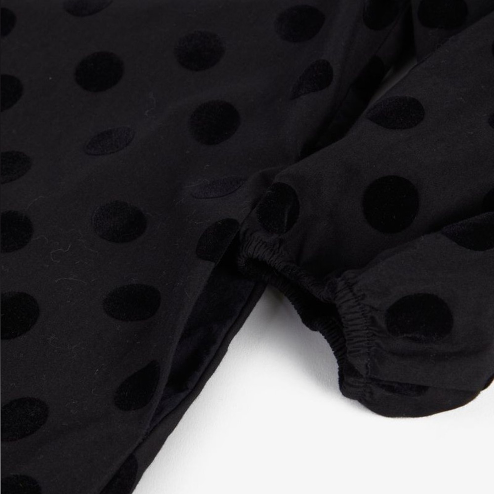 Wolf and Rita Girls’ Black Lilita Mond Polka Dot Holiday Dress—6Y - Picture 7 of 14